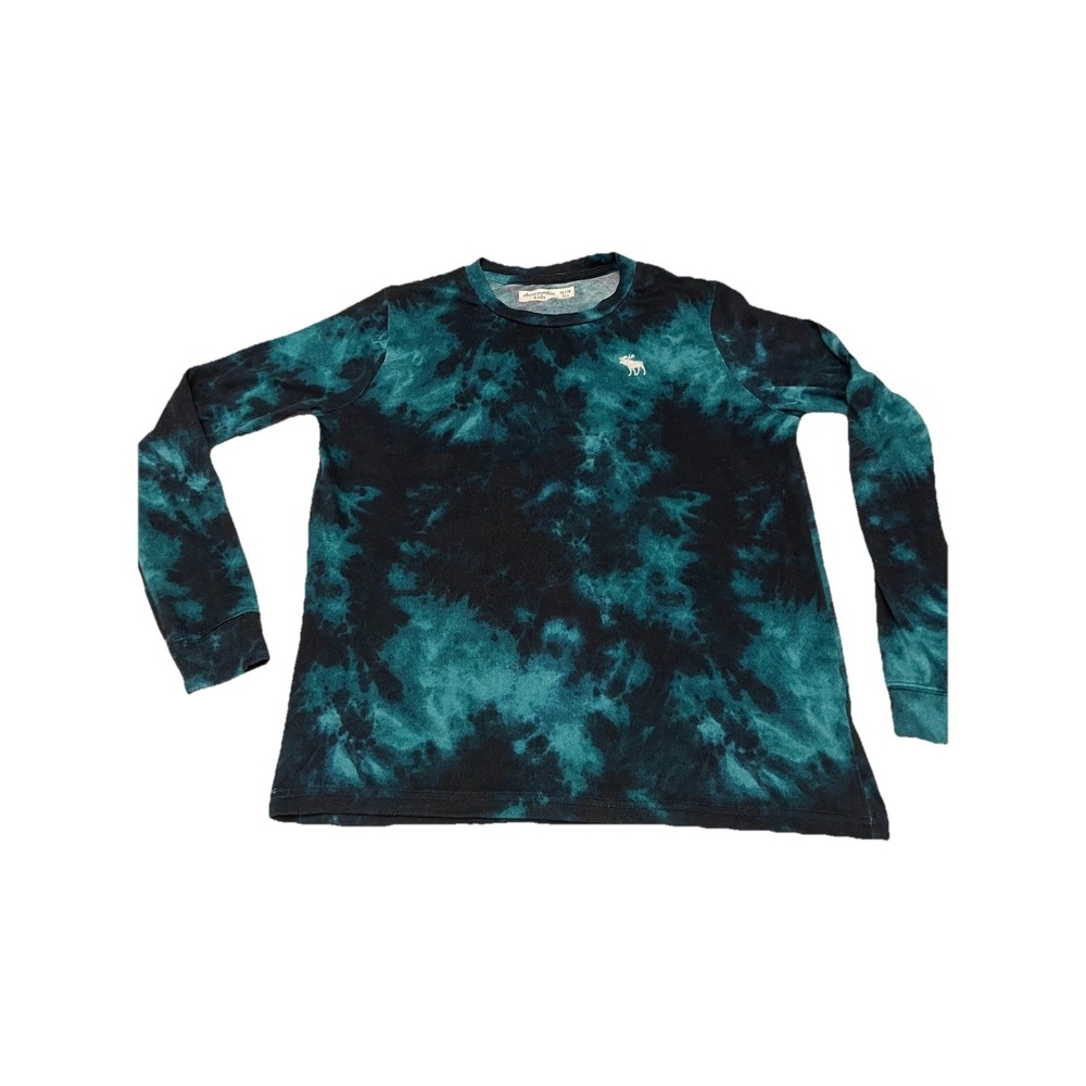 Abercrombie Fitch  Youth Long Sleeve T Shirt Sz 13/14 Blue Stretch & Soft